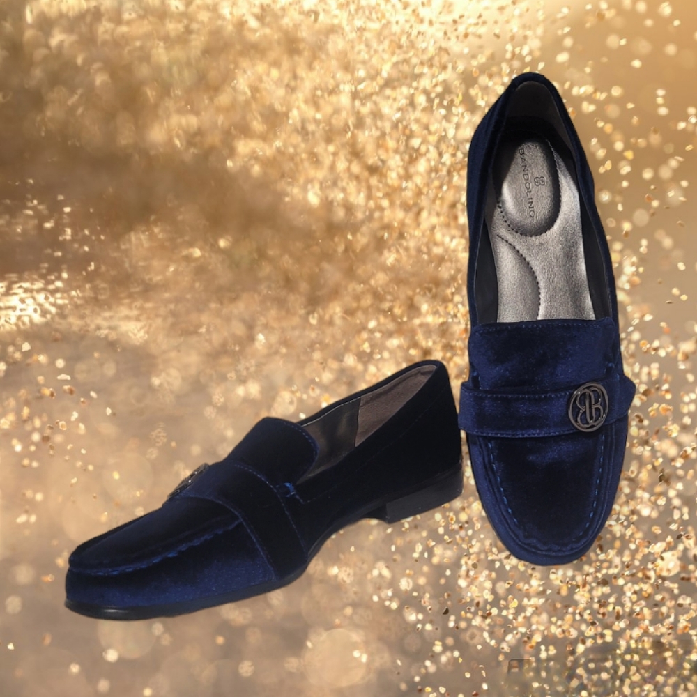 Blue Velvet Loafers